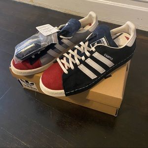 Red white and Blue stripe with red tip Adidas 8men